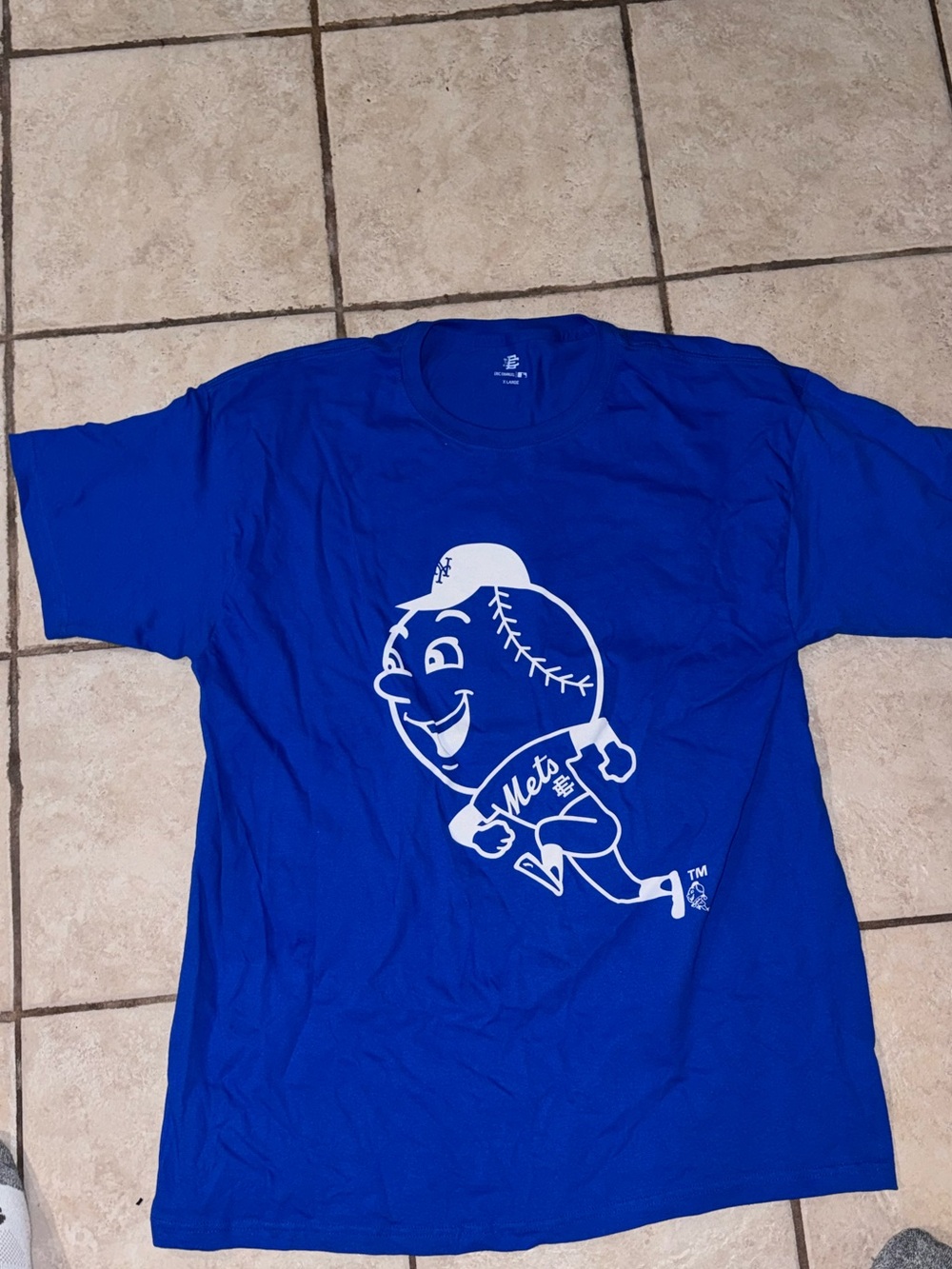 New York Mets Royal Blue ERIC EMANUEL T-Shirt with Mr. Met Graphic